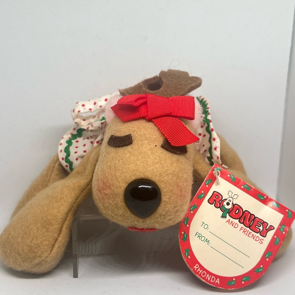 Vintage Hallmark Rhonda Reindeer Plush Beanie Stuffed Animal 1984 Christmas